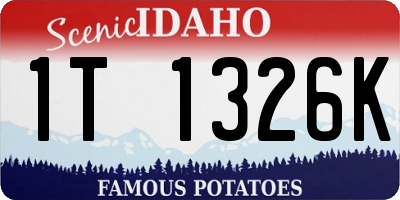 ID license plate 1T1326K