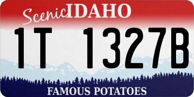 ID license plate 1T1327B