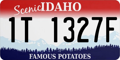 ID license plate 1T1327F