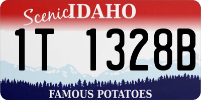 ID license plate 1T1328B