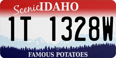 ID license plate 1T1328W