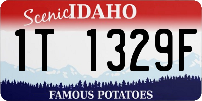 ID license plate 1T1329F