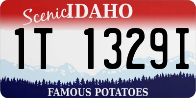 ID license plate 1T1329I