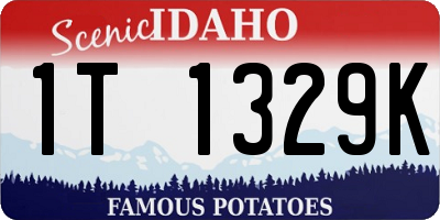 ID license plate 1T1329K