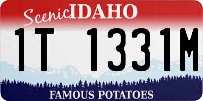 ID license plate 1T1331M