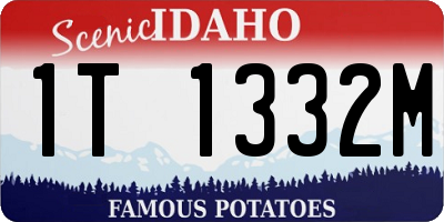 ID license plate 1T1332M