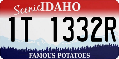 ID license plate 1T1332R
