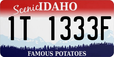 ID license plate 1T1333F