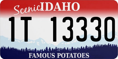 ID license plate 1T1333O