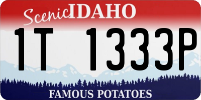 ID license plate 1T1333P