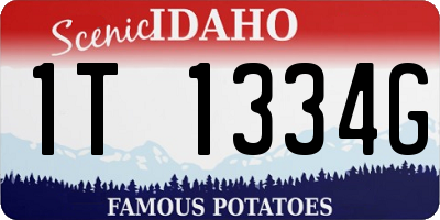 ID license plate 1T1334G