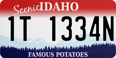 ID license plate 1T1334N