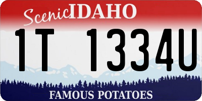 ID license plate 1T1334U