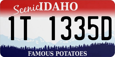 ID license plate 1T1335D