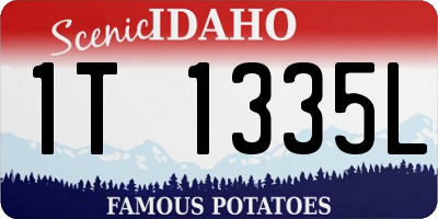 ID license plate 1T1335L