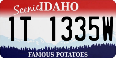 ID license plate 1T1335W