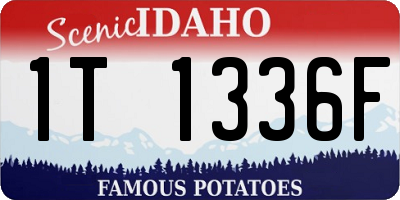 ID license plate 1T1336F