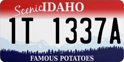 ID license plate 1T1337A