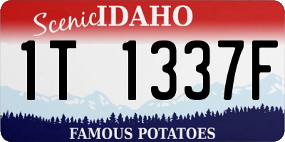 ID license plate 1T1337F