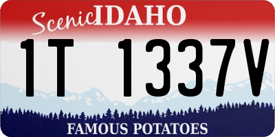 ID license plate 1T1337V