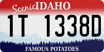 ID license plate 1T1338D