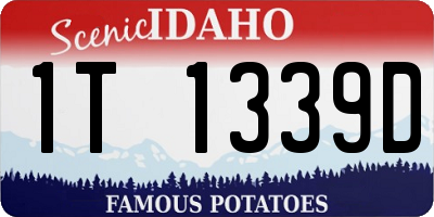 ID license plate 1T1339D