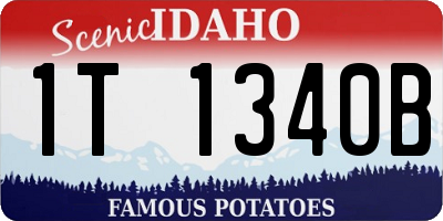 ID license plate 1T1340B