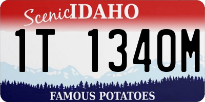 ID license plate 1T1340M