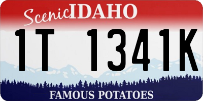 ID license plate 1T1341K