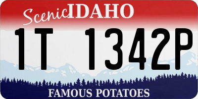 ID license plate 1T1342P