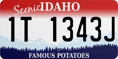 ID license plate 1T1343J
