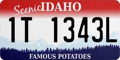 ID license plate 1T1343L