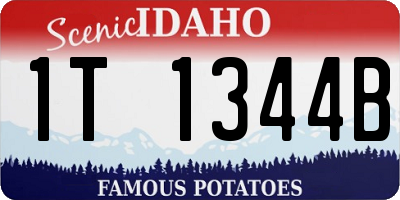 ID license plate 1T1344B