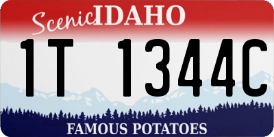 ID license plate 1T1344C