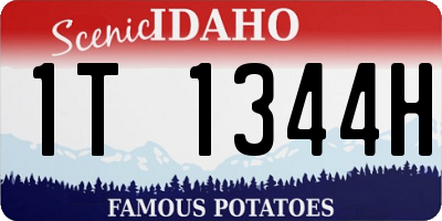 ID license plate 1T1344H
