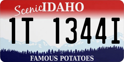 ID license plate 1T1344I