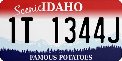 ID license plate 1T1344J