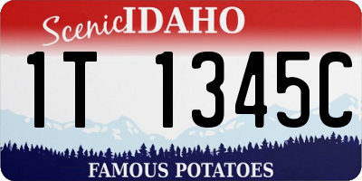 ID license plate 1T1345C