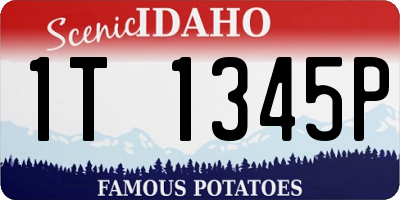 ID license plate 1T1345P
