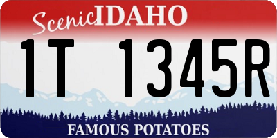 ID license plate 1T1345R