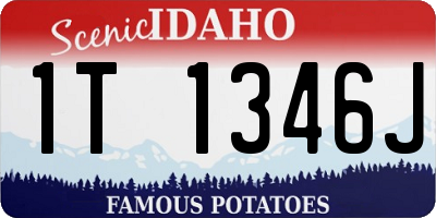 ID license plate 1T1346J