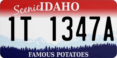 ID license plate 1T1347A