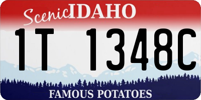 ID license plate 1T1348C