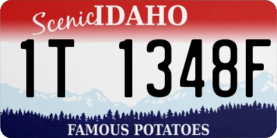 ID license plate 1T1348F