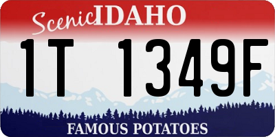 ID license plate 1T1349F
