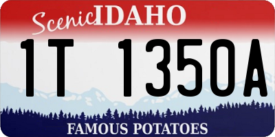 ID license plate 1T1350A