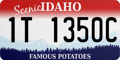 ID license plate 1T1350C
