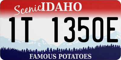 ID license plate 1T1350E