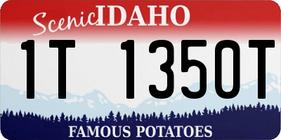ID license plate 1T1350T