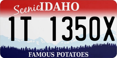 ID license plate 1T1350X